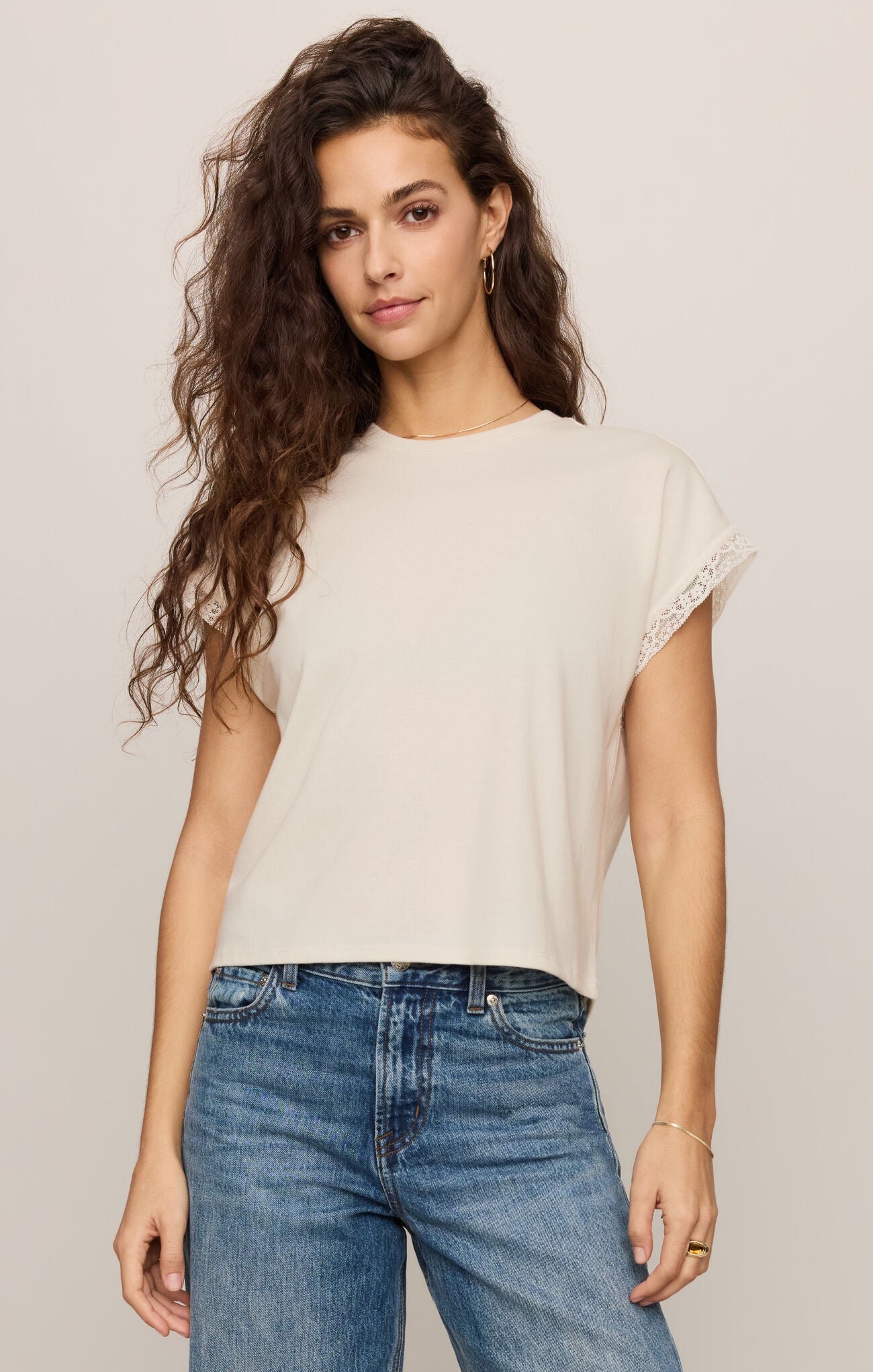 Marika Lace Trim Tee