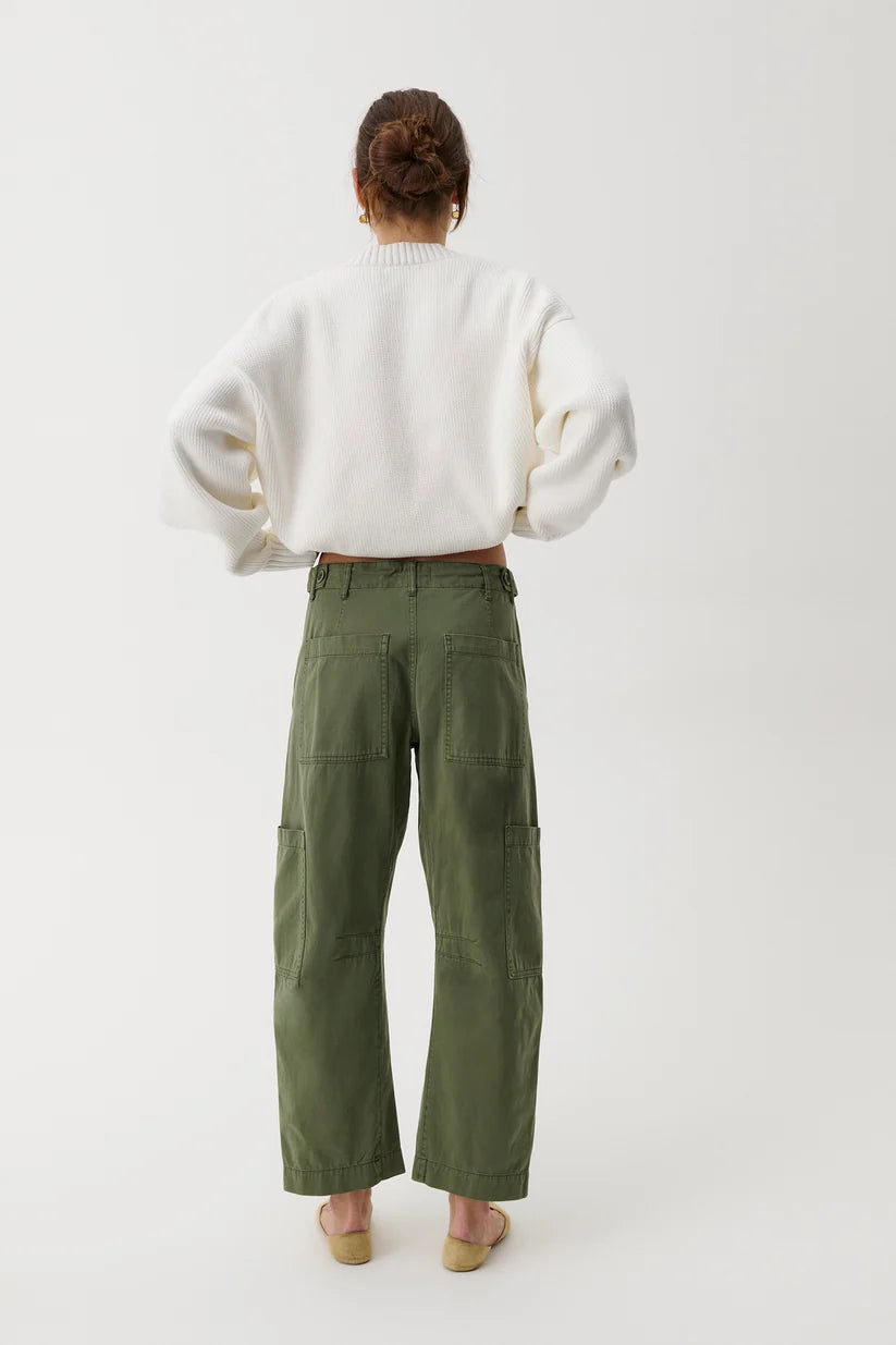 Sabrina Utility Pants in Olive Green
