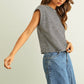 STRIPE PATTERN SLUB TOP