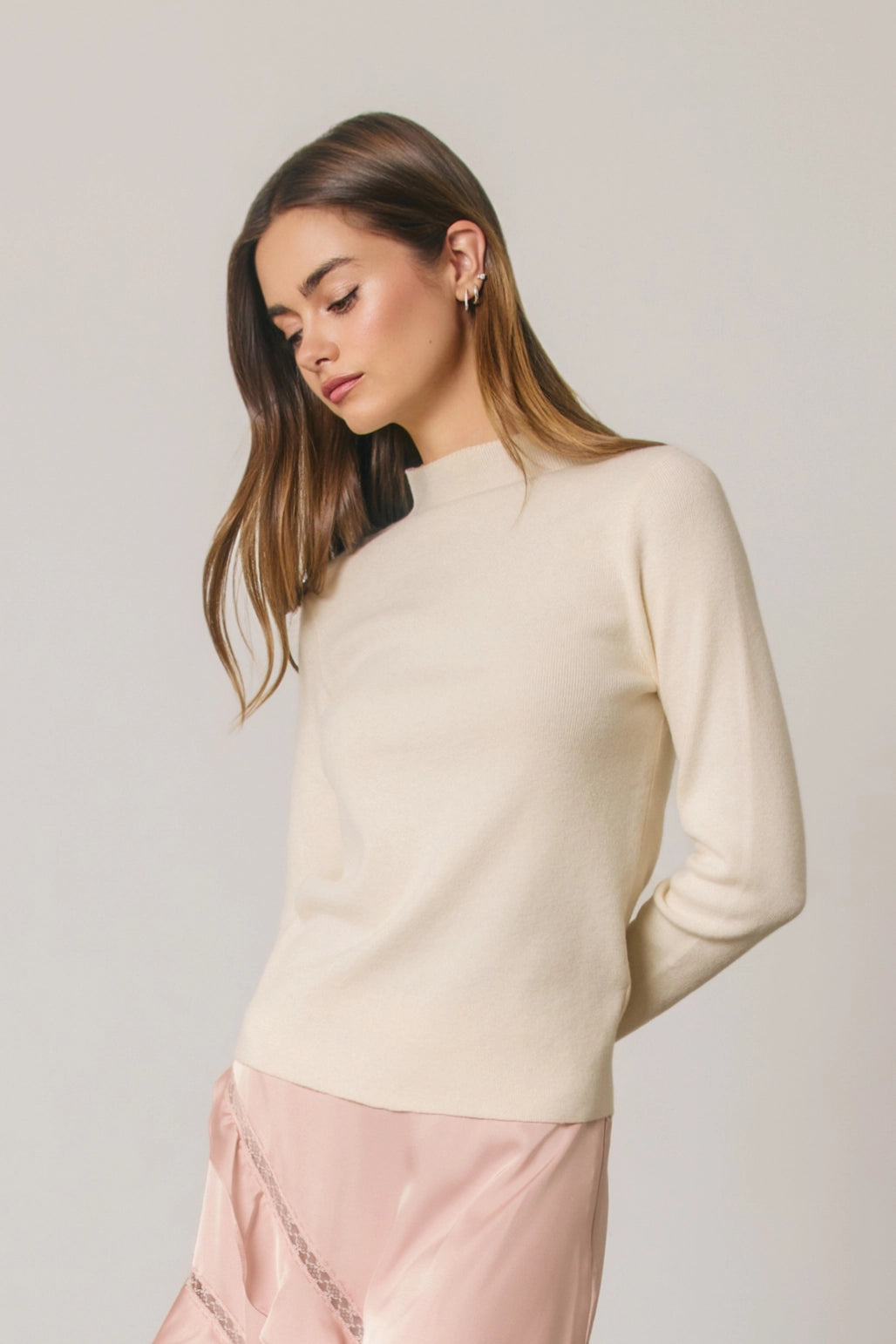 Soft Mock Neck Sweater
