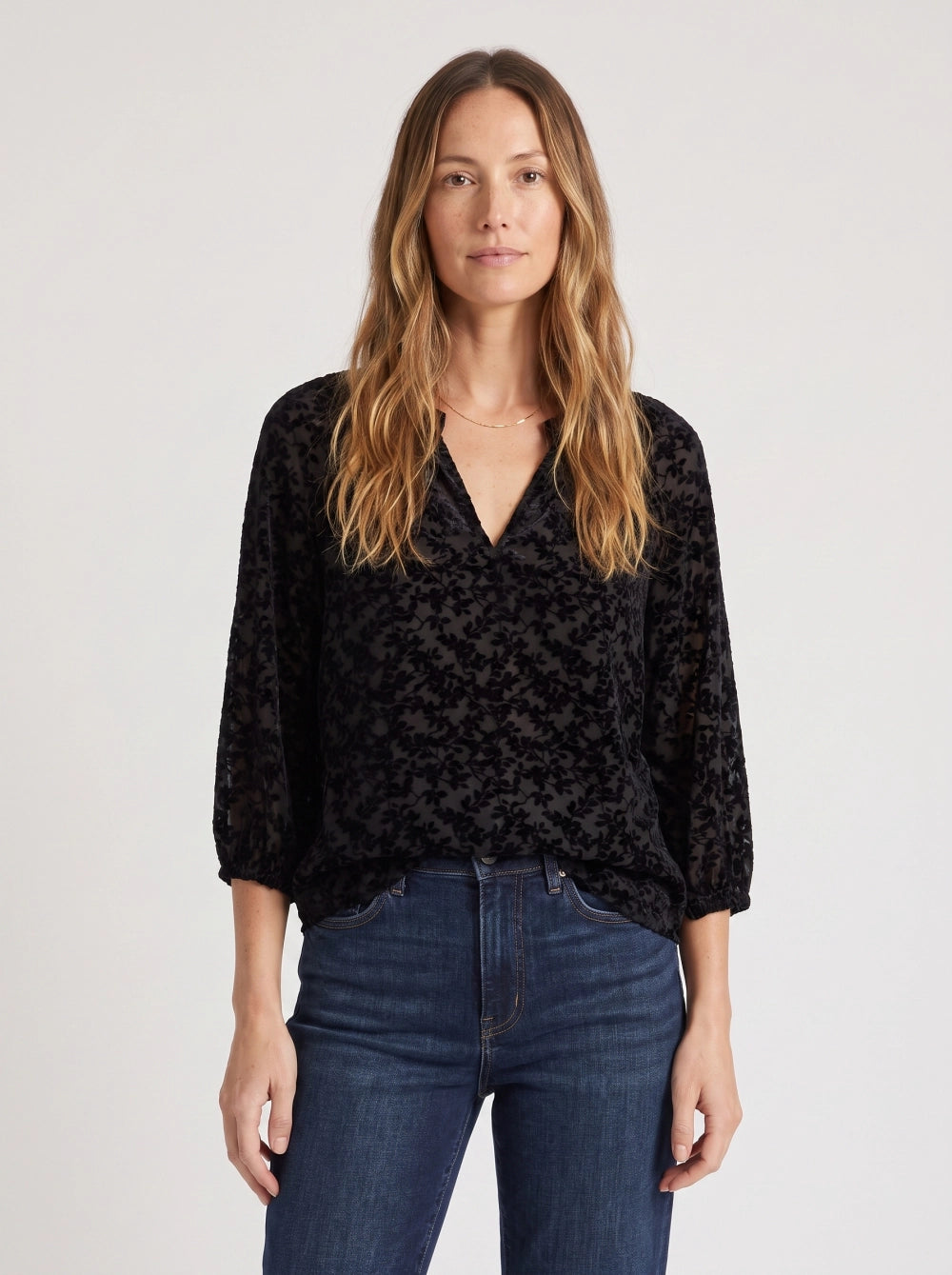 Floral Burnout Top