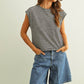 STRIPE PATTERN SLUB TOP