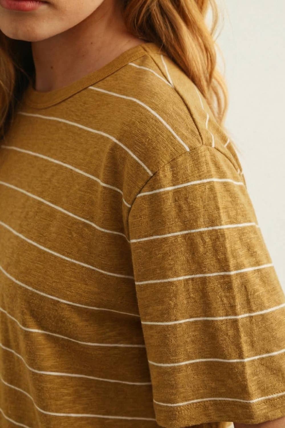 Stripe Cotton Linen Top