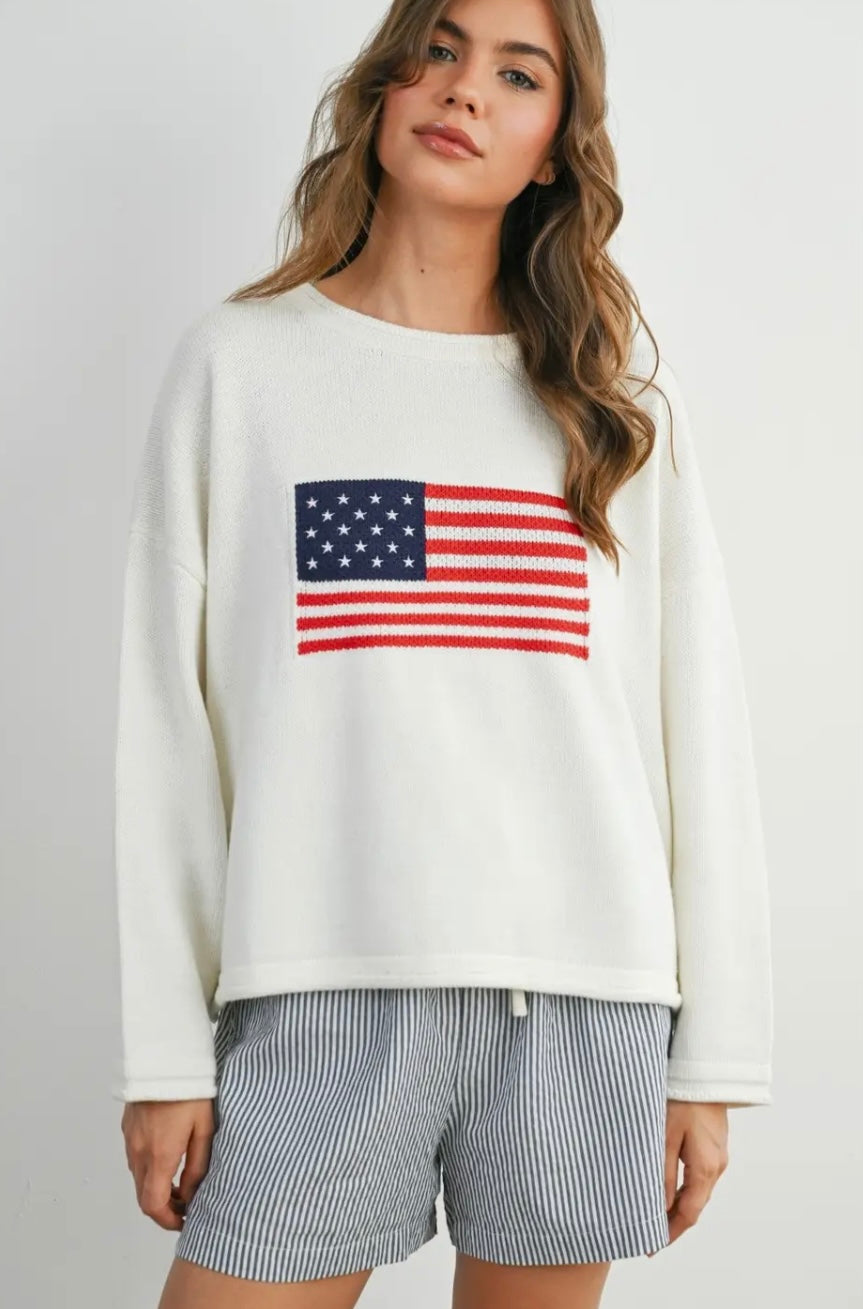 American Flag Sweater