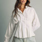 Pintuck Structured Blouse
