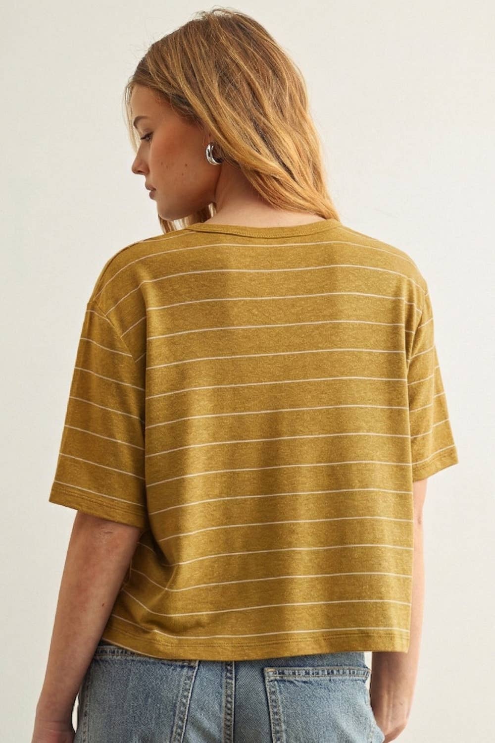 Stripe Cotton Linen Top