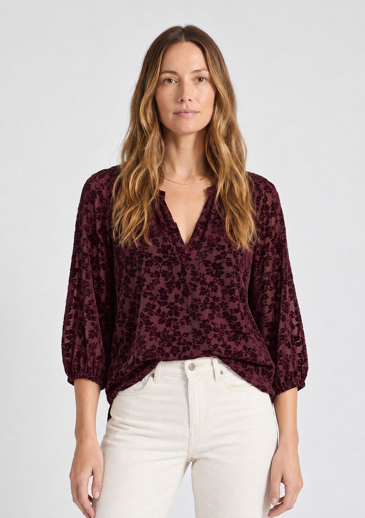 Floral Burnout Top