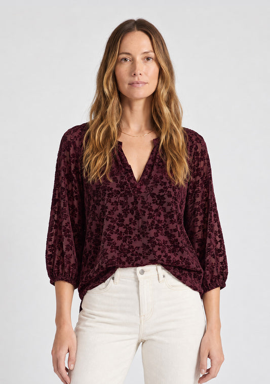 Floral Burnout Top