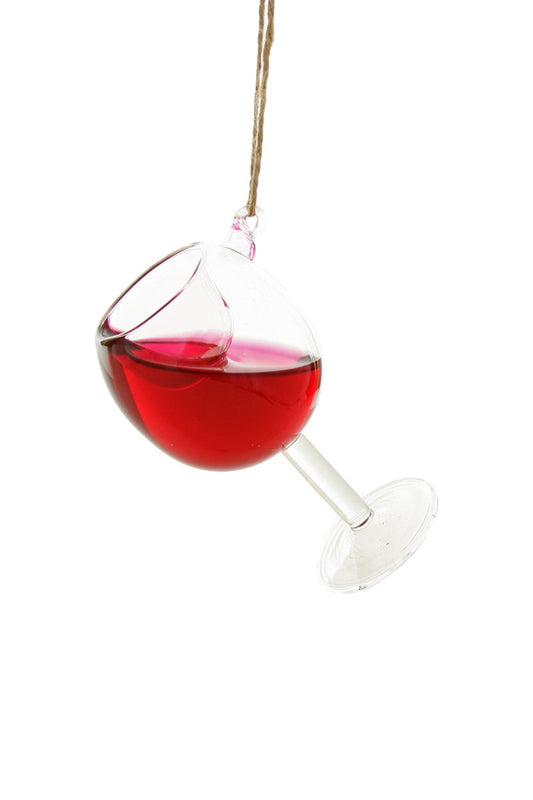Glass of Red Ornament