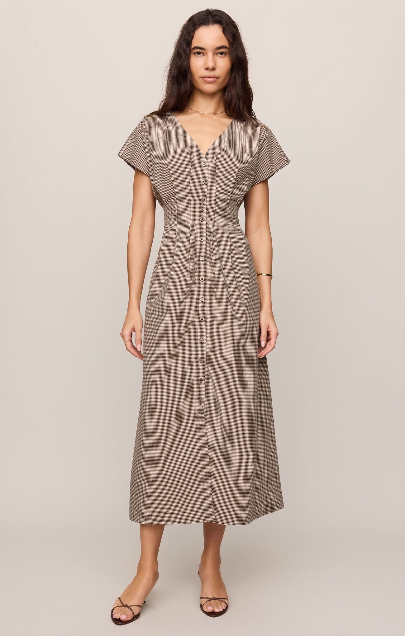 Gingham Midi Dress