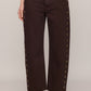 Off Duty Mid-Rise Bowed Ankle Denim