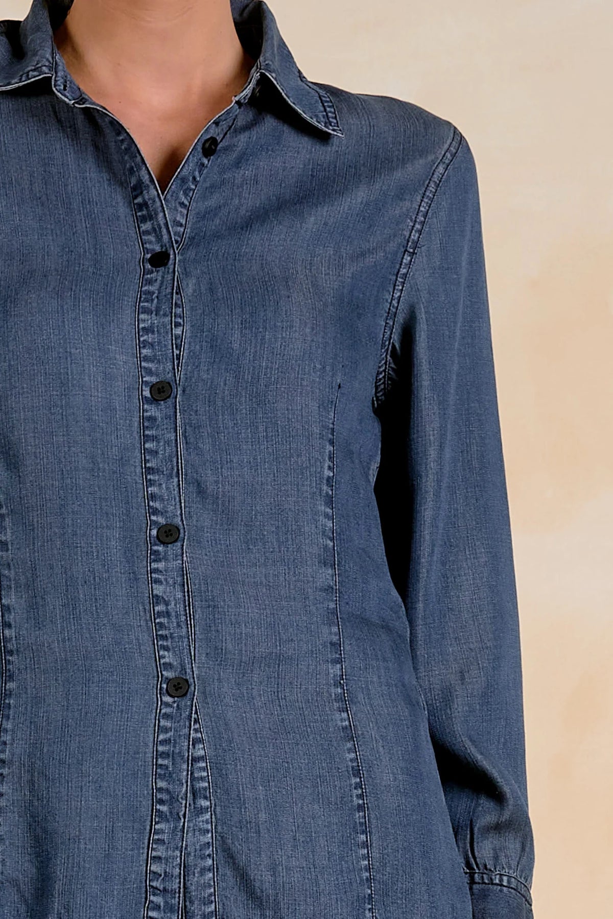 Denim Cinch Top