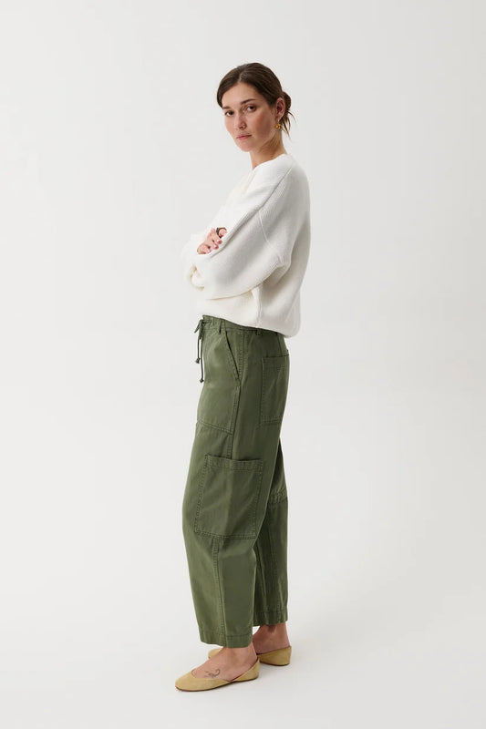 Sabrina Utility Pants in Olive Green