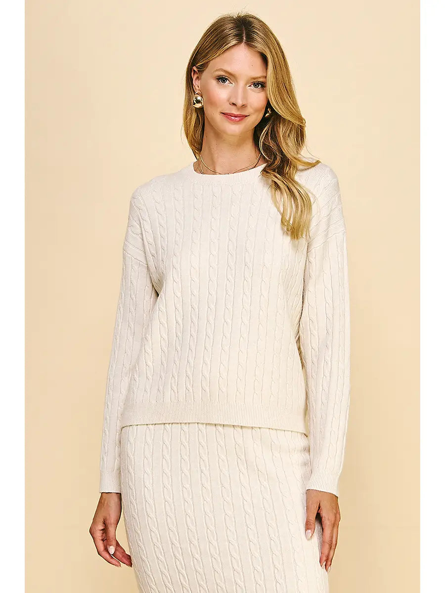 Cable Knit Sweater Pullover