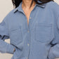 Cropped Reese Denim Button Up