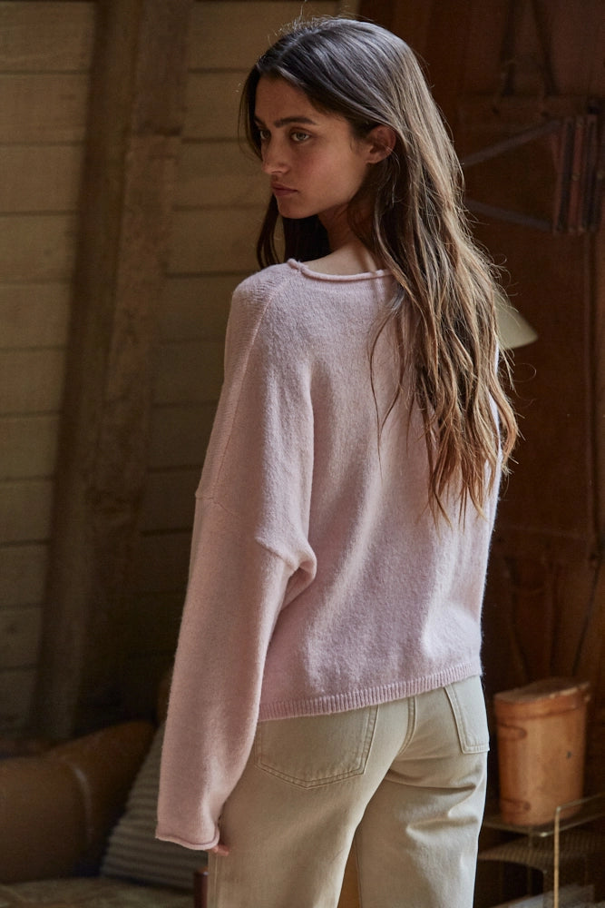 Rolled Neck Pullover Sweater