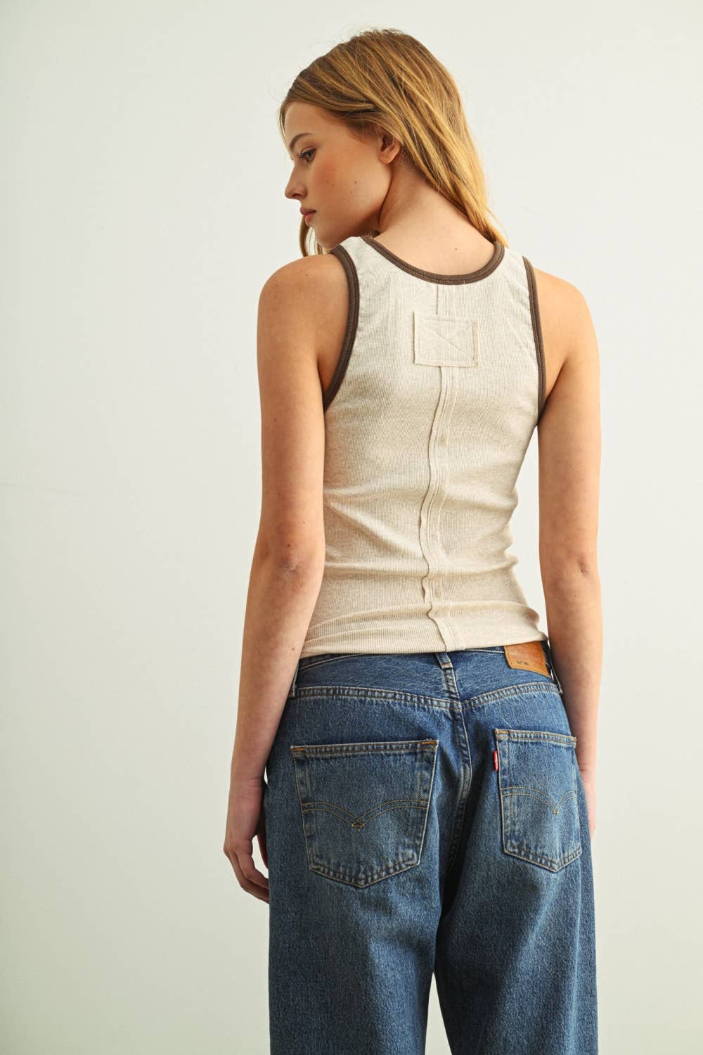 Color Contrasted Tank Top