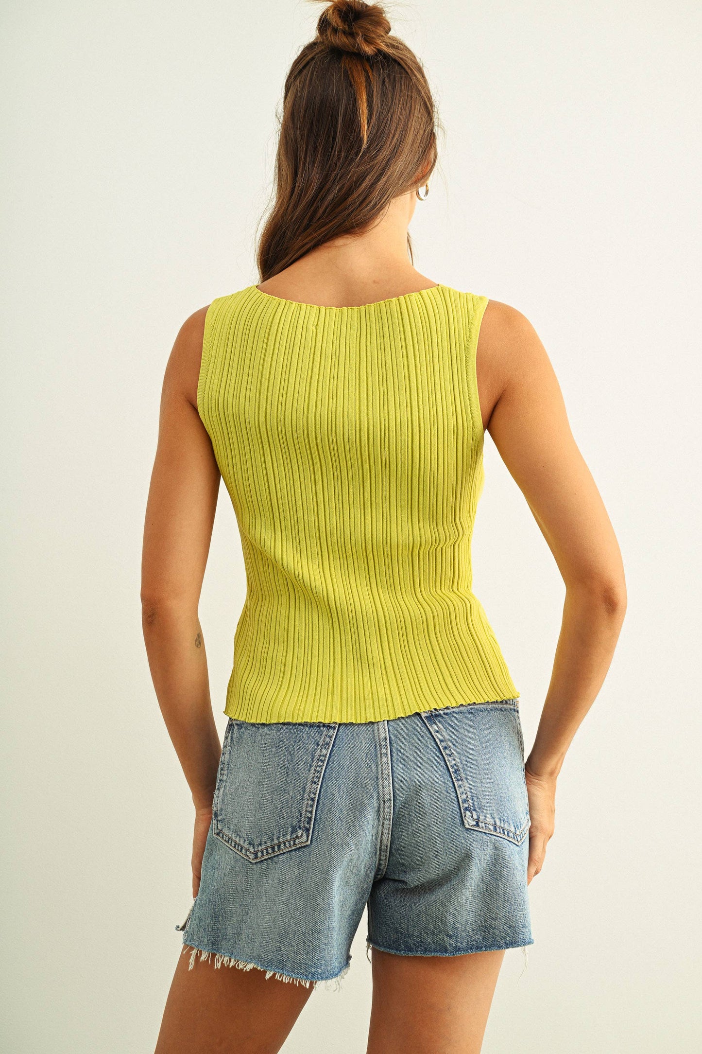 VISCOSE RIBBED KNITTED TOP