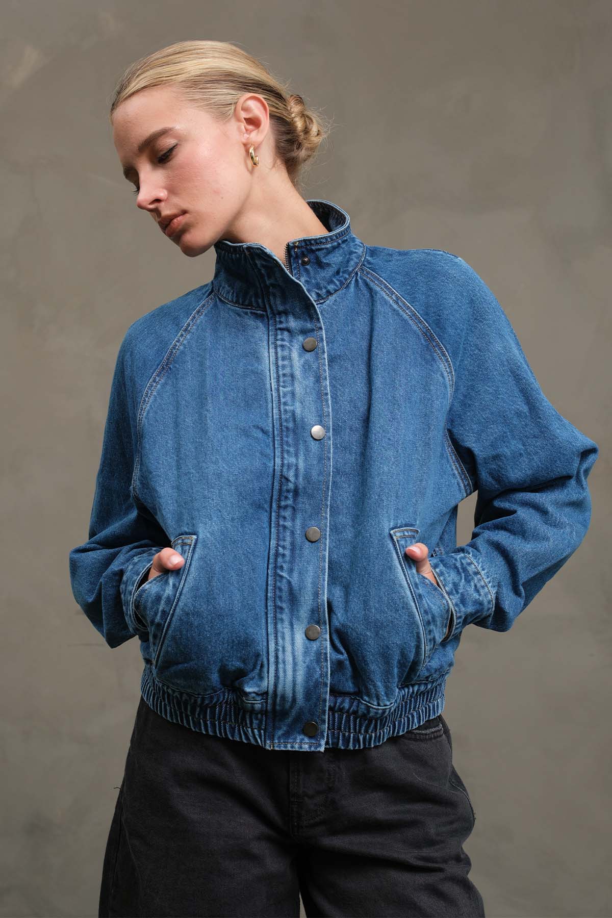 Denim Bomber Jacket