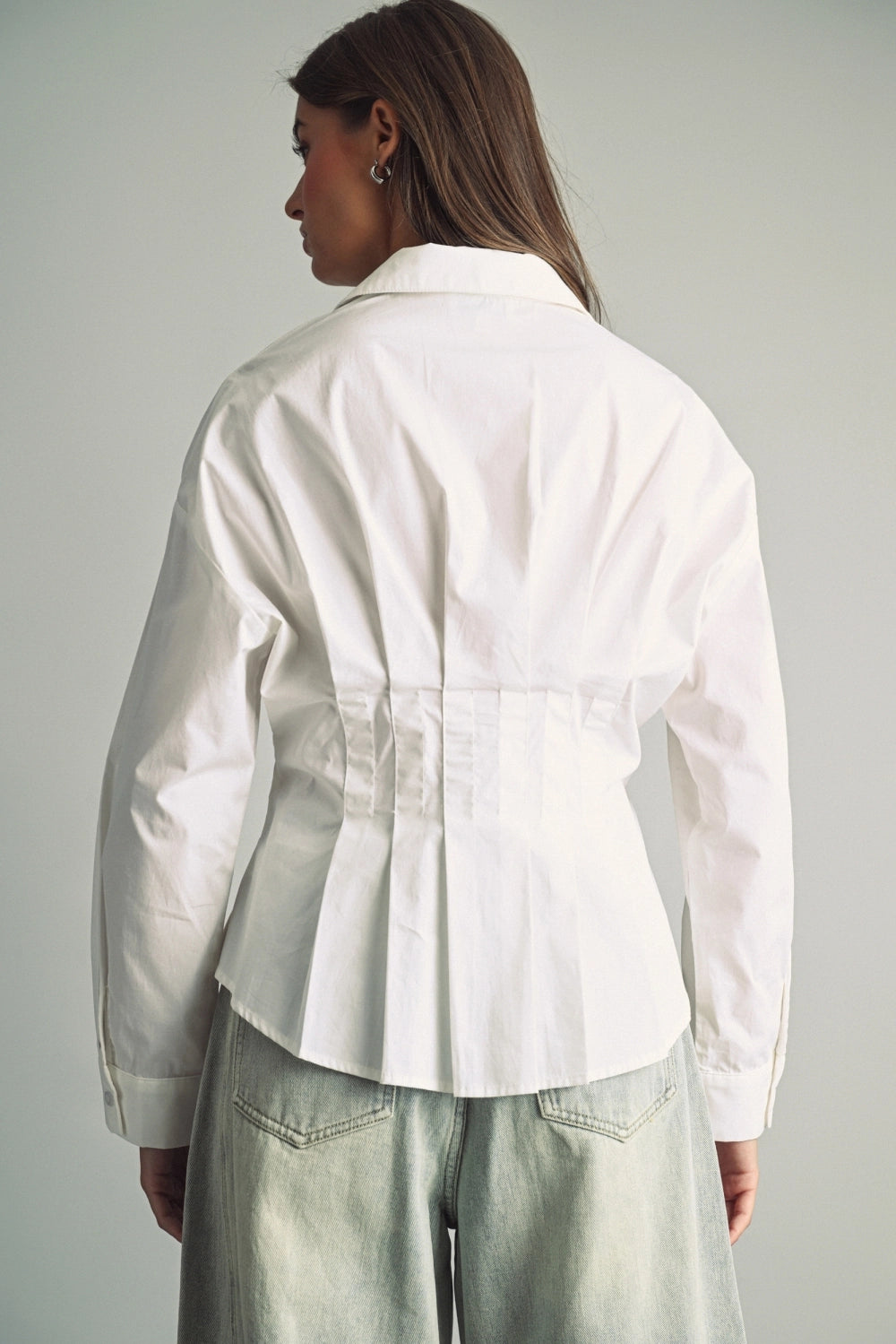 Pintuck Structured Blouse