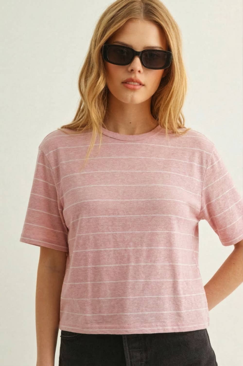 Stripe Cotton Linen Top