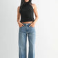 High Rise Full Length Straight Leg Jean