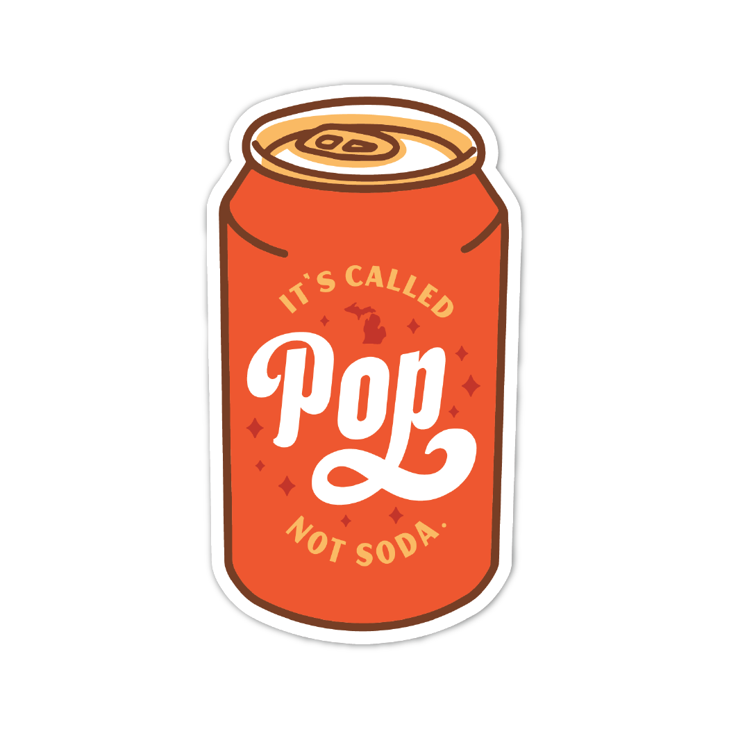 Pop, Not Soda Sticker